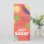 Happy Easter Money Holder Gift Kaart Chocolate Egg (Staand voorkant)
