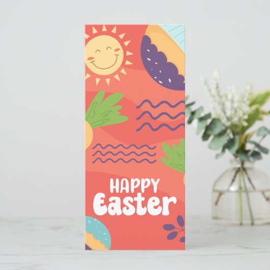 Happy Easter Money Holder Gift Kaart Chocolate Egg (Staand voorkant)