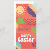 Happy Easter Money Holder Gift Kaart Chocolate Egg (Voorkant / Achterkant)