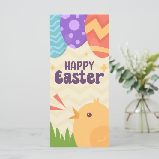Happy Easter Money Holder Gift Kaart Chocolate Egg (Staand voorkant)