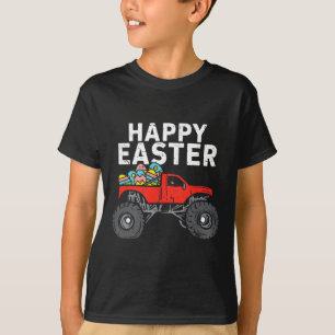 Happy Easter Monster Truck Easter Eggs Toddler Kin T-shirt