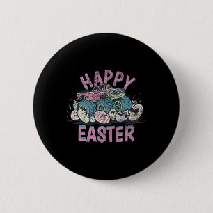 Happy Easter Monster Truck Easter Eggs voor Peuter Ronde Button 5,7 Cm