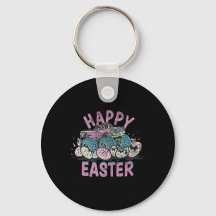 Happy Easter Monster Truck Easter Eggs voor Peuter Sleutelhanger