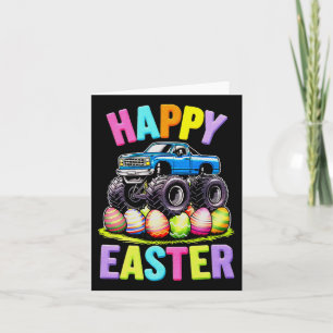 Happy Easter Monster Truck Kleurrijke Eierjacht Kaart