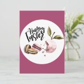 Happy Easter | monster Vakantiedagen-Kaart Feestdagenkaart (Staand voorkant)