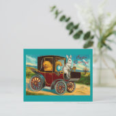Happy Easter  motorrijtuigenride Feestdagenkaart (Staand voorkant)