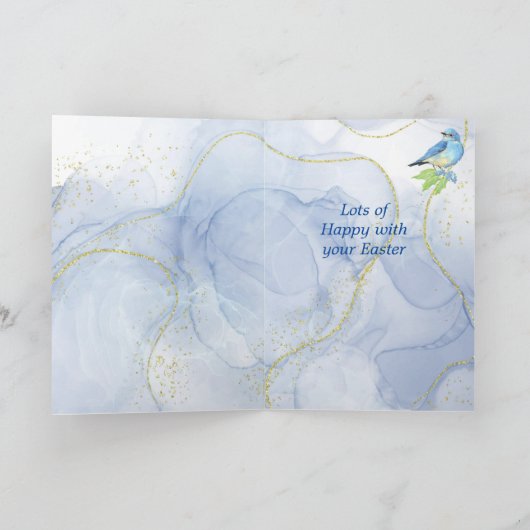 Happy Easter Mountain Bluebird Holiday Kaart (Binnen)