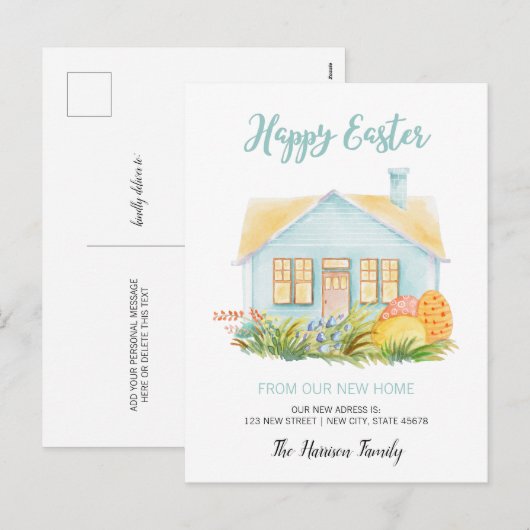 Happy Easter Moving Announge Feestdagenkaart (Voorkant / Achterkant)