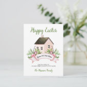 Happy Easter New Home-aankondiging Feestdagenkaart (Staand voorkant)