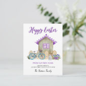 Happy Easter New Home-aankondiging Feestdagenkaart (Staand voorkant)