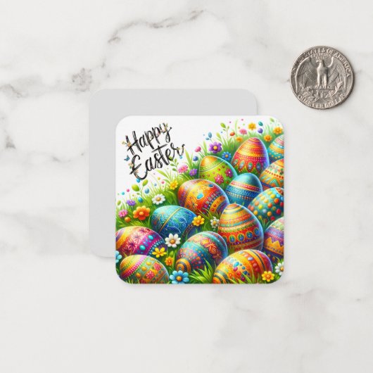 Happy Easter Notitiekaartje (Voorkant / Achterkant in situ)