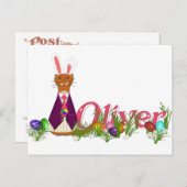 Happy Easter Oliver de Otter Briefkaart (Voorkant / Achterkant)
