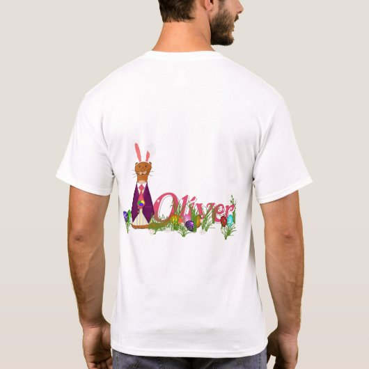 Happy Easter Oliver de Otter T-shirt (Achterkant)