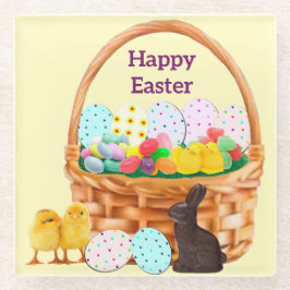Happy Easter Onderzetter Glazen Onderzetter