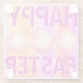 Happy Easter Onderzetter Glazen Onderzetter (Achterkant)