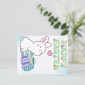 Happy Easter / Ostern bunny with eggs Feestdagenkaart (Staand voorkant)