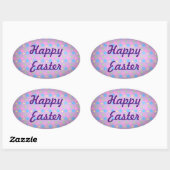 Happy Easter Ovale Sticker (Vel)
