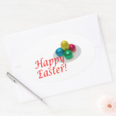 Happy Easter Ovale Sticker (Envelop)