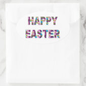 Happy Easter Ovale Sticker (Tas)