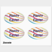 Happy Easter Ovale Sticker (Vel)