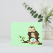 Happy Easter owl Feestdagenkaart (Staand voorkant)