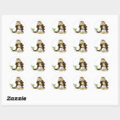 Happy Easter owl Ronde Sticker (Vel)