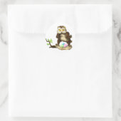 Happy Easter owl Ronde Sticker (Tas)