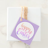 Happy Easter Paars Easter Egg Hunt Party Bedankjes Labels (In situ)