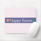Happy Easter Paarse Banner Muismat (Met muis)