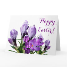 Happy Easter  paarse krokusbloemen bloemenpracht