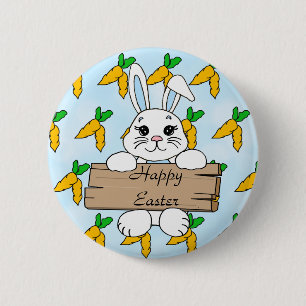 Happy Easter, paasbunny-Button Ronde Button 5,7 Cm