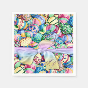 Happy Easter Painted Eggs Napkins Servet