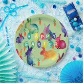 Happy Easter Paper Borden 9 in Papieren Bordje (Feest)