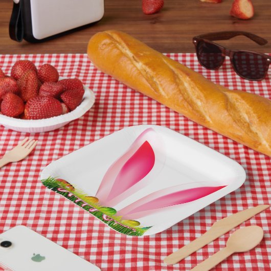 Happy EASTER Paper-Borden Papieren Bordje (Picknick)