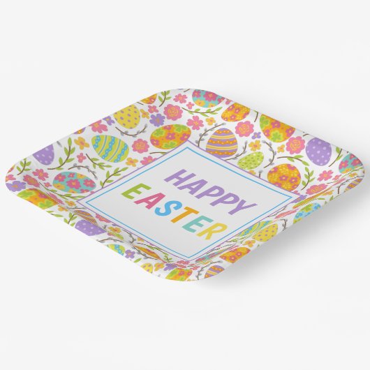 Happy Easter Papieren Bordje (Gebogen)