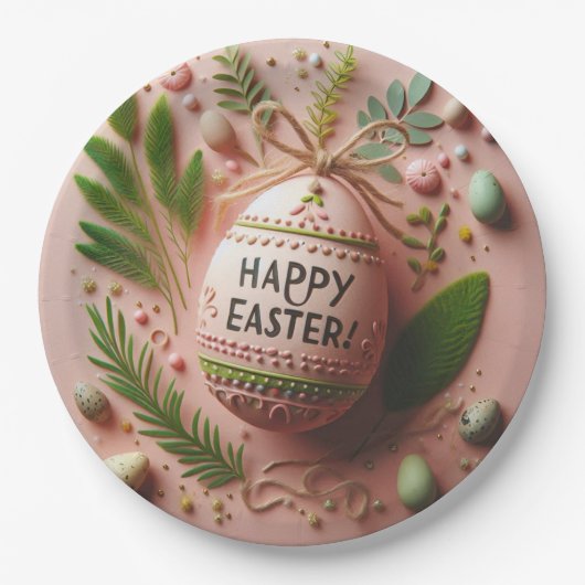 Happy Easter Papieren Bordje (Voorkant)