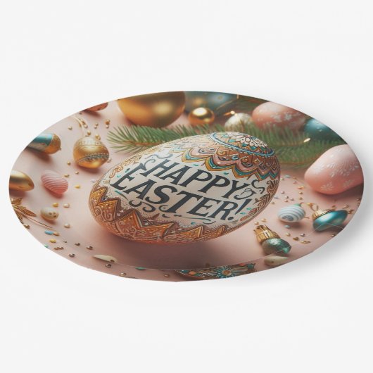 Happy Easter Papieren Bordje (Gekanteld)