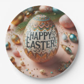 Happy Easter Papieren Bordje (Voorkant)