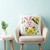 Happy Easter Party Bunny Popping Out of Egg  Kussen (Stoel)