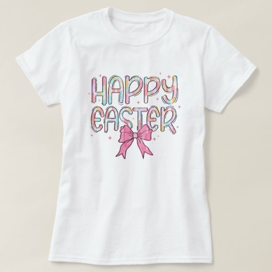 Happy Easter Pastel Brushstroke T-shirt (Design voorkant)