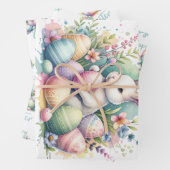 Happy Easter pastel Easter Bunny Egg waterverf Inpakpapier Vel (In situ)