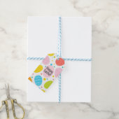 HAPPY EASTER Pastel Easter Eggs Schattige Cadeaulabel (Met Touw)