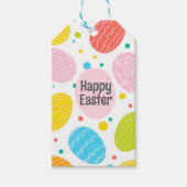 HAPPY EASTER Pastel Easter Eggs Schattige Cadeaulabel (Voorkant)