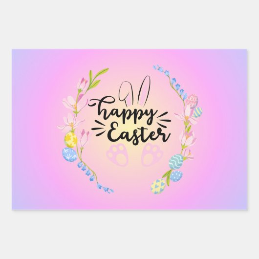 Happy Easter  Pastel Inpakpapier Vel (Voorkant)