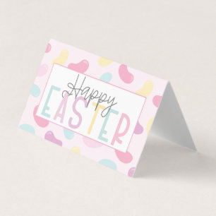 Happy Easter Pastel Jelly Beans Tas Topper Visitekaartje