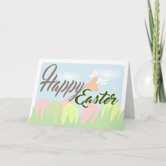 Happy Easter Pastel Kleuren wenskaart Feestdagen Kaart (Voorkant)