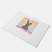Happy Easter Pastel Spring Leopard Bunny Rabbit Wo Deurmat (Schuin)