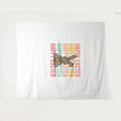Happy Easter Pastel Spring Leopard Bunny Rabbit Wo Wandkleed (Voorkant (horizontaal))