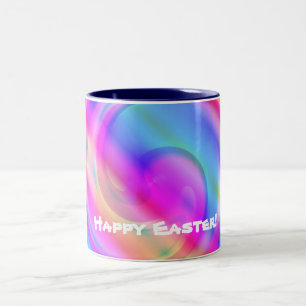 Happy Easter Pastel Swirl, ZSSG Tweekleurige Koffiemok