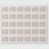 Happy Easter Pastel Wrapping Paper Cadeaupapier (Vlak)